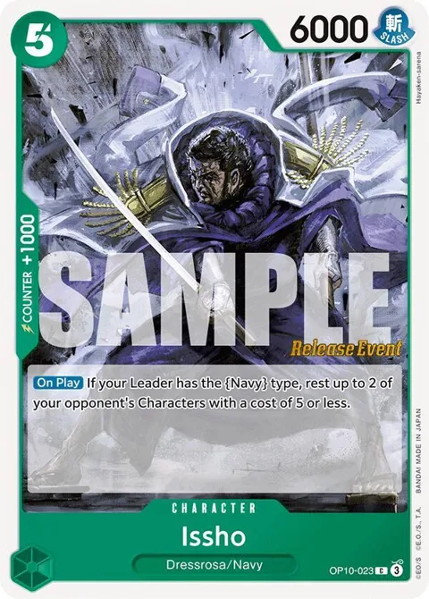 Issho OP10-023 Pre-Release One Piece card from Royal Blood Release Event Cards