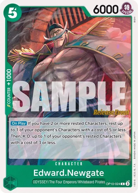 Edward.Newgate OP10-024 Pre-Release One Piece card from Royal Blood Release Event Cards