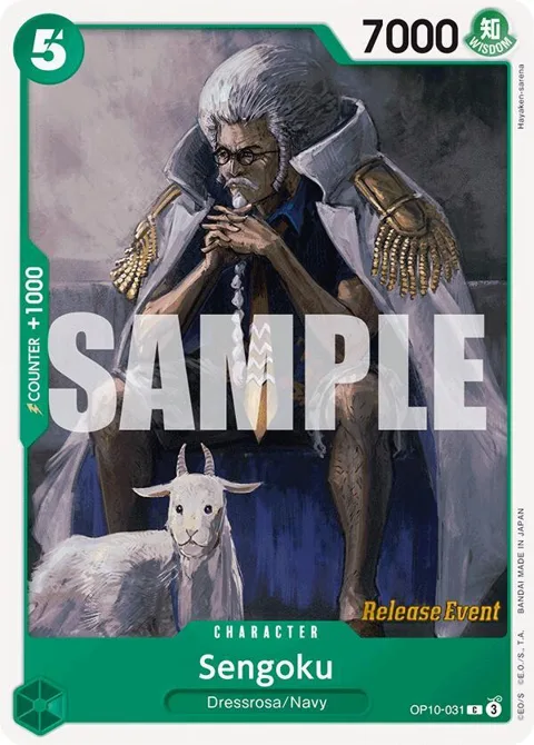 Sengoku OP10-031 Pre-Release One Piece card from Royal Blood Release Event Cards