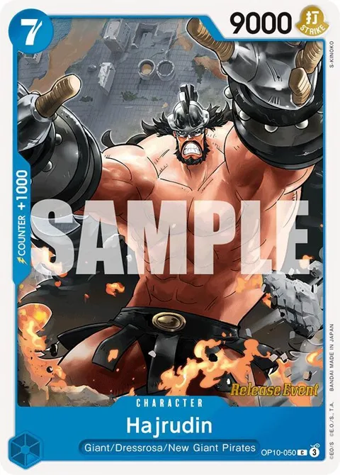 Hajrudin OP10-050 Pre-Release One Piece card from Royal Blood Release Event Cards
