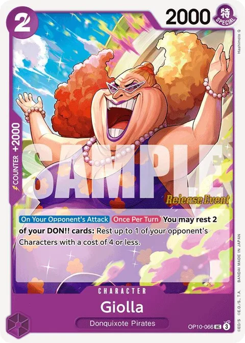 Giolla OP10-066 Pre-Release One Piece card from Royal Blood Release Event Cards