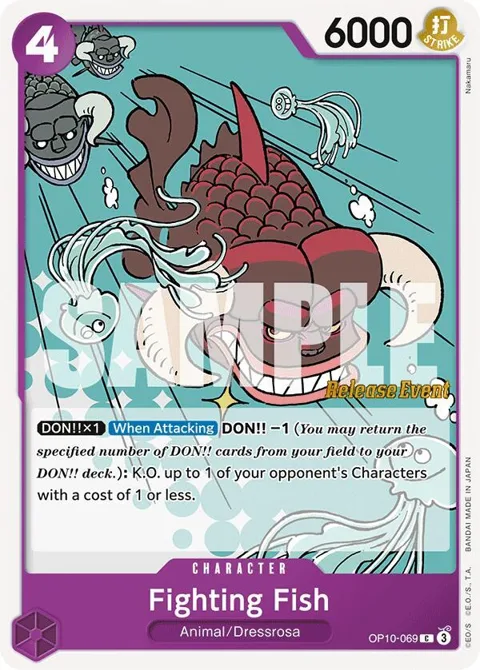 Fighting Fish OP10-069 Pre-Release One Piece card from Royal Blood Release Event Cards