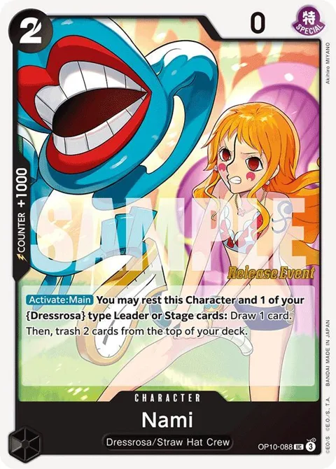 Nami OP10-088 Pre-Release One Piece card from Royal Blood Release Event Cards