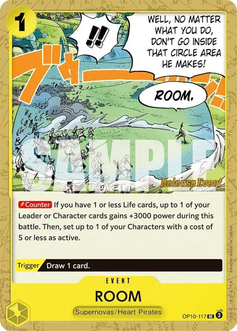 ROOM OP10-117 Pre-Release One Piece card from Royal Blood Release Event Cards