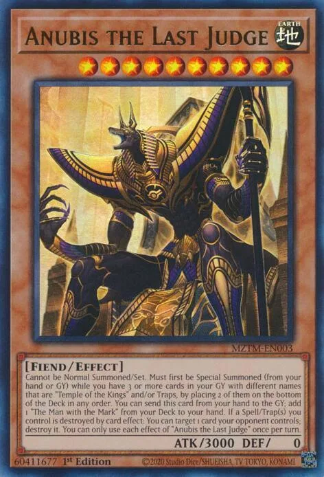 Anubis the Last Judge MZTM-EN003 Yu-Gi-Oh card from Maze of the Master