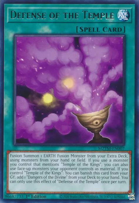 Defense of the Temple MZTM-EN007 Yu-Gi-Oh card from Maze of the Master