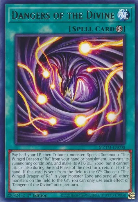Dangers of the Divine MZTM-EN008 Yu-Gi-Oh card from Maze of the Master
