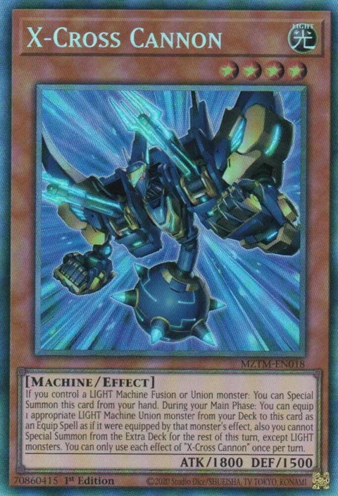 X-Cross Cannon Collector's Rare MZTM-EN018 Yu-Gi-Oh card from Maze of the Master