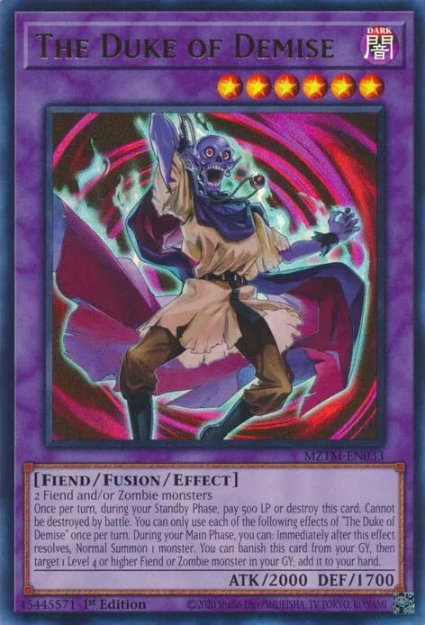 The Duke of Demise MZTM-EN033 Yu-Gi-Oh card from Maze of the Master