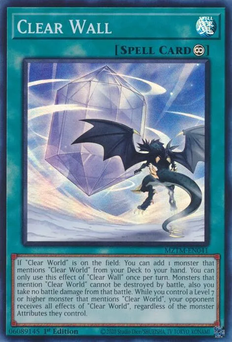 Clear Wall MZTM-EN041 Yu-Gi-Oh card from Maze of the Master