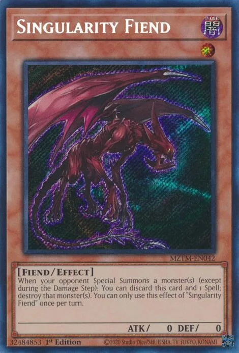 Singularity Fiend MZTM-EN042 Yu-Gi-Oh card from Maze of the Master