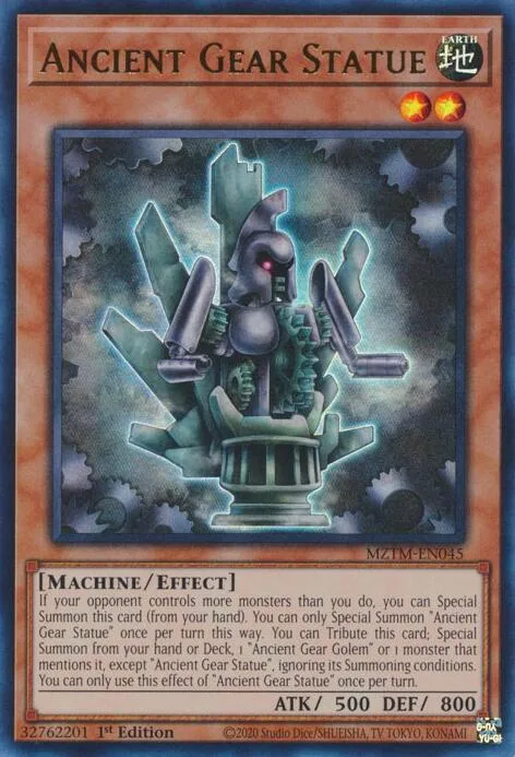 Ancient Gear Statue MZTM-EN045 Yu-Gi-Oh card from Maze of the Master