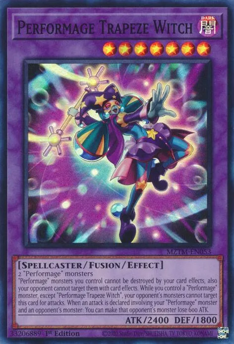 Performage Trapeze Witch MZTM-EN053 Yu-Gi-Oh card from Maze of the Master