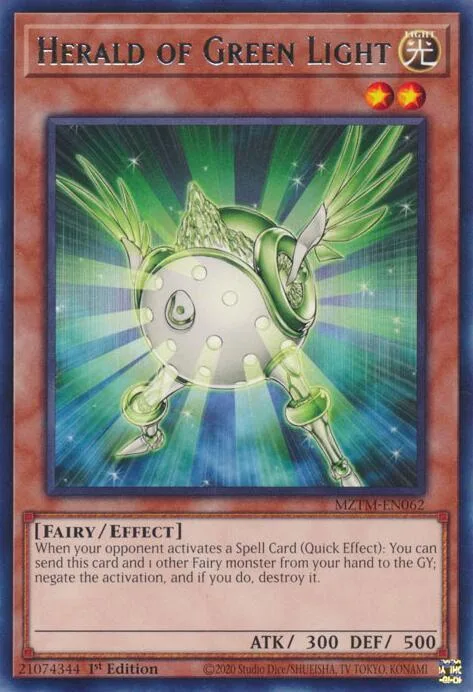 Herald of Green Light MZTM-EN062 Yu-Gi-Oh card from Maze of the Master
