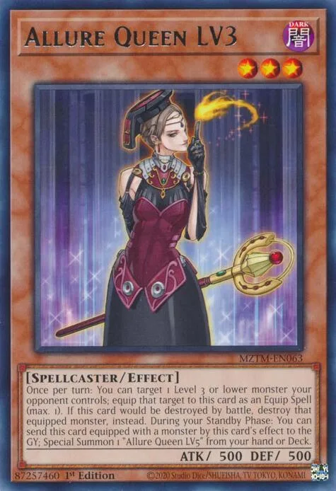 Allure Queen LV3 MZTM-EN063 Yu-Gi-Oh card from Maze of the Master