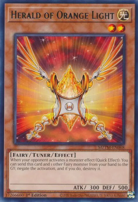 Herald of Orange Light MZTM-EN068 Yu-Gi-Oh card from Maze of the Master