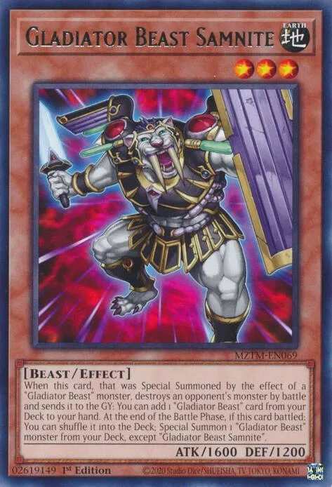 Gladiator Beast Samnite MZTM-EN069 Yu-Gi-Oh card from Maze of the Master