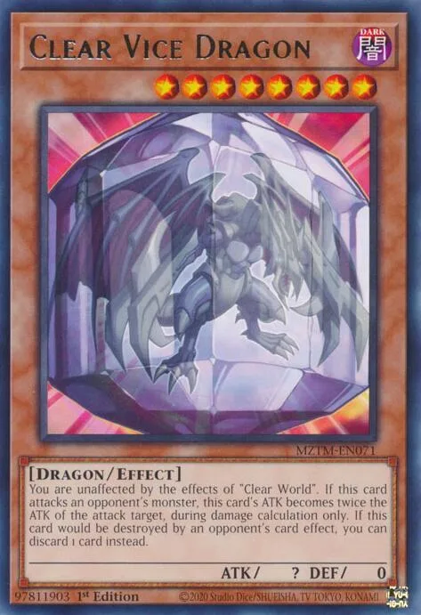 Clear Vice Dragon MZTM-EN071 Yu-Gi-Oh card from Maze of the Master
