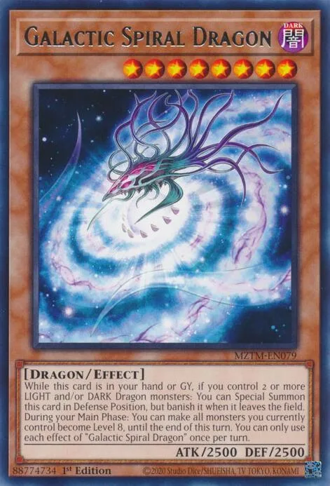 Galactic Spiral Dragon MZTM-EN079 Yu-Gi-Oh card from Maze of the Master