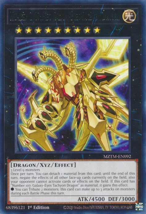 Number C107: Neo Galaxy-Eyes Tachyon Dragon MZTM-EN092 Yu-Gi-Oh card from Maze of the Master