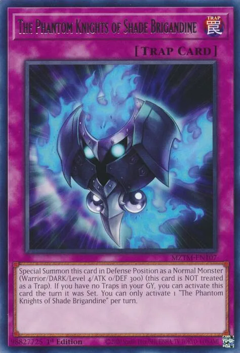 The Phantom Knights of Shade Brigandine MZTM-EN107 Yu-Gi-Oh card from Maze of the Master