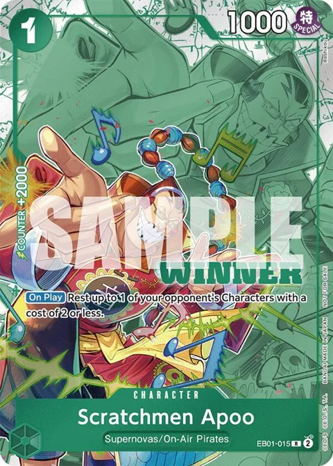 Scratchmen Apoo Winner Pack 2025 Vol. 2 EB01-015 One Piece card from One Piece Promotion Cards