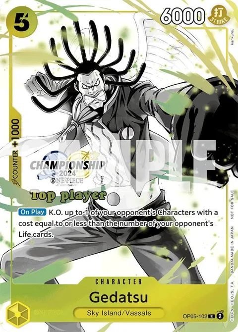 Gedatsu Championship 2024 Top Player Pack Vol. 2 OP05-102 One Piece card from One Piece Promotion Cards