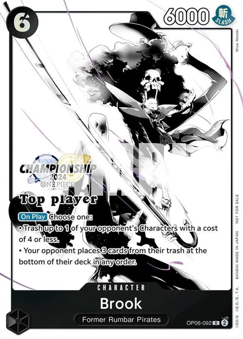 Brook Championship 2024 Top Player Pack Vol. 2 OP06-092 One Piece card from One Piece Promotion Cards