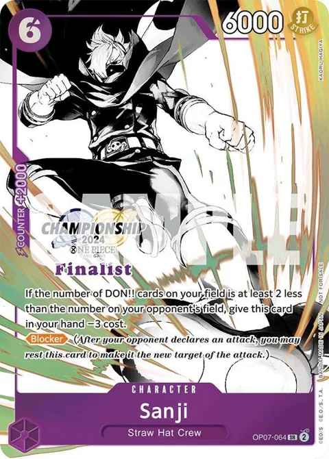 Sanji Championship 2024 Finalist Card Set Vol. 2 OP07-064 One Piece card from One Piece Promotion Cards