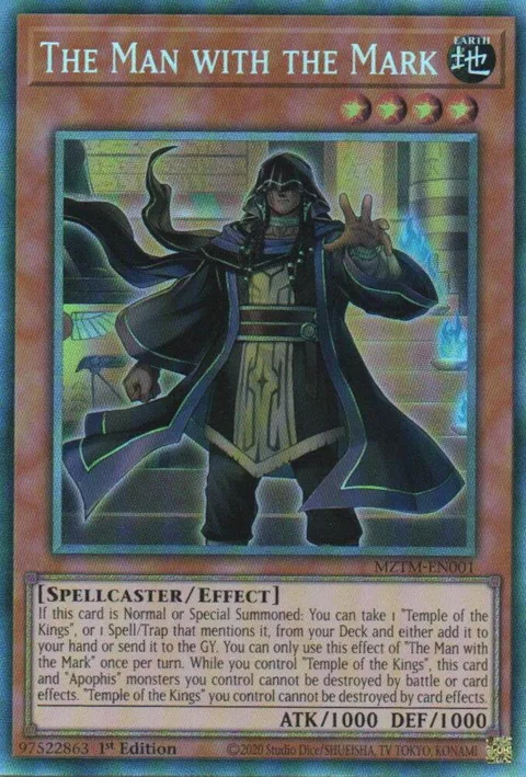 The Man with the Mark Collector's Rare MZTM-EN001 Yu-Gi-Oh card from Maze of the Master