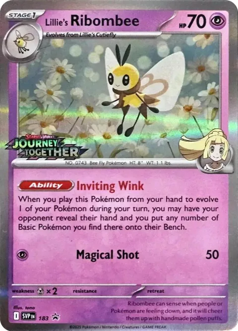 Lillie's Ribombee - 183 Prerelease #183 Holofoil Pokémon card from Scarlet & Violet Promo Cards
