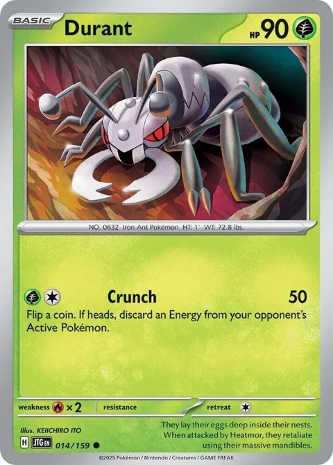 Durant #014/159 Pokémon card from Journey Together