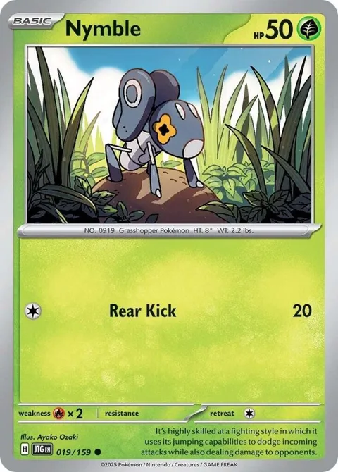 Nymble #019/159 Reverse Holofoil Pokémon card from Journey Together