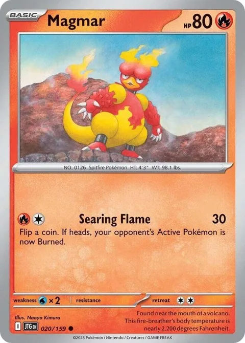 Magmar #020/159 Reverse Holofoil Pokémon card from Journey Together