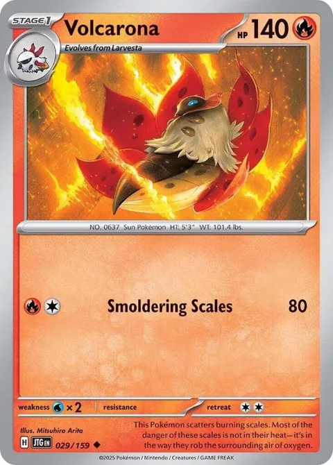 Volcarona #029/159 Pokémon card from Journey Together