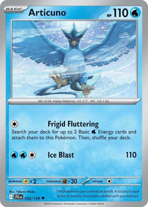 Articuno #032/159 Reverse Holofoil Pokémon card from Journey Together