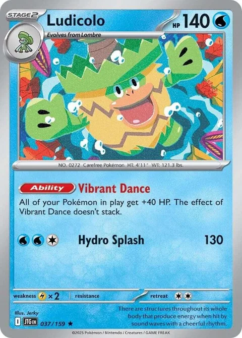 Ludicolo #037/159 Holofoil Pokémon card from Journey Together