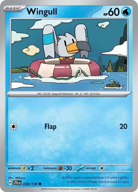 Wingull #038/159 Pokémon card from Journey Together