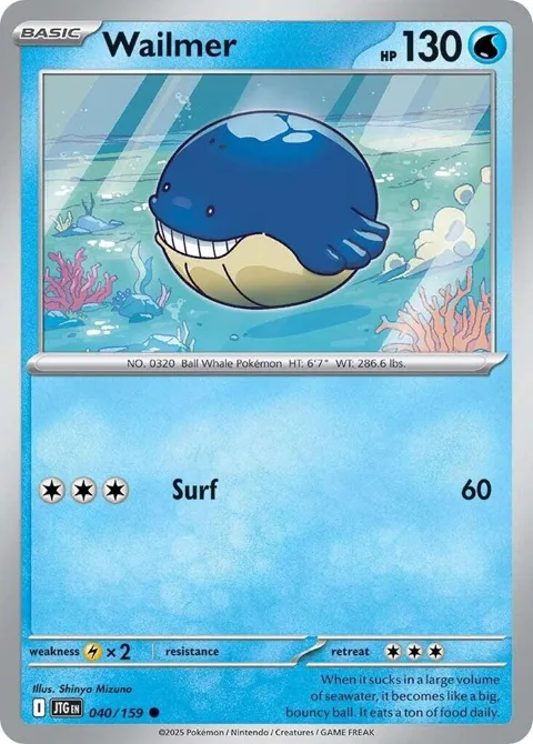 Wailmer #040/159 Pokémon card from Journey Together