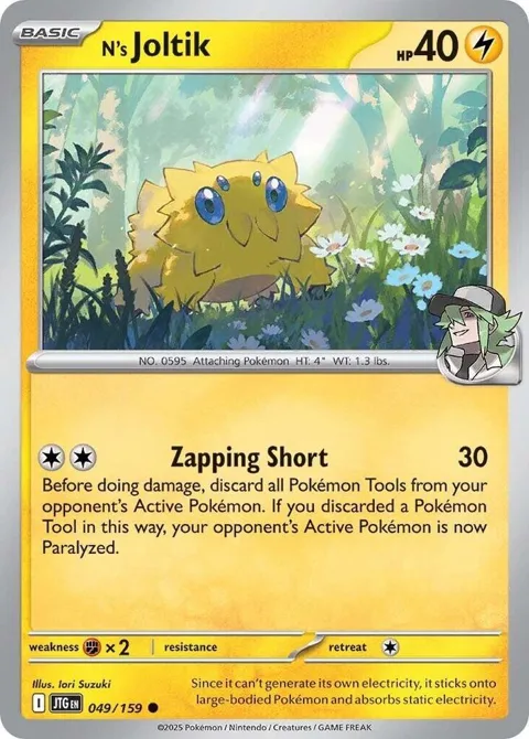 N's Joltik #049/159 Pokémon card from Journey Together