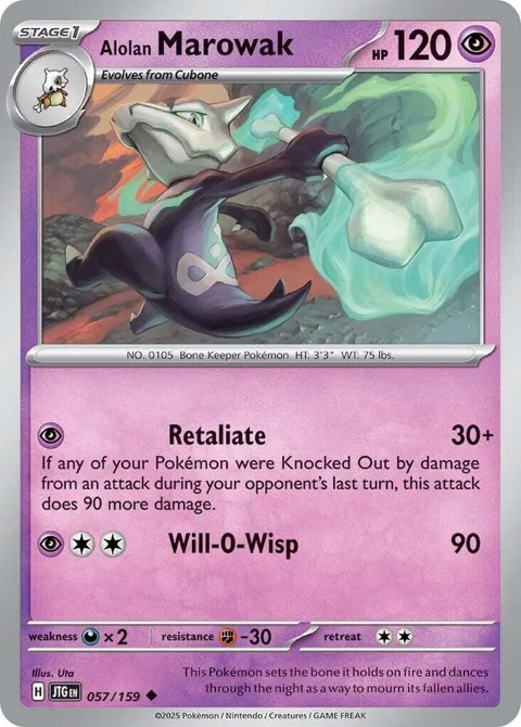 Alolan Marowak #057/159 Pokémon card from Journey Together