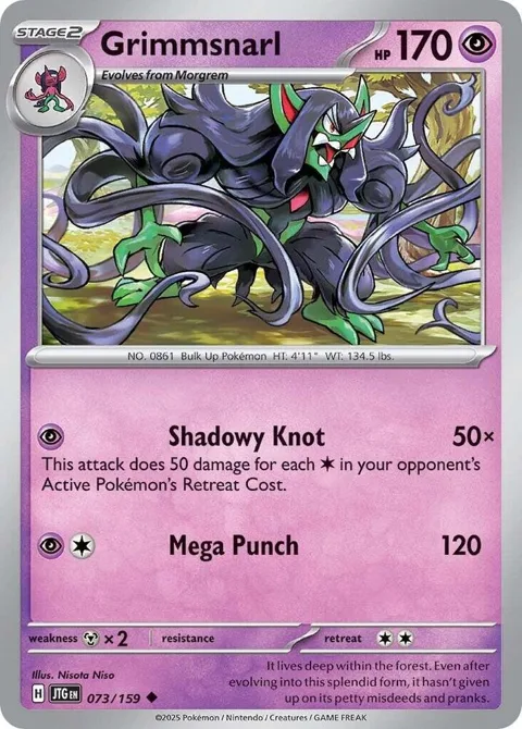 Grimmsnarl #073/159 Pokémon card from Journey Together