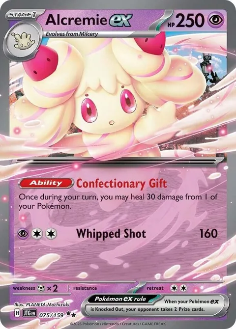 Alcremie ex #075/159 Holofoil Pokémon card from Journey Together
