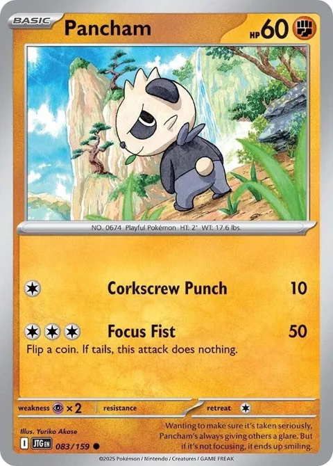 Pancham #083/159 Pokémon card from Journey Together
