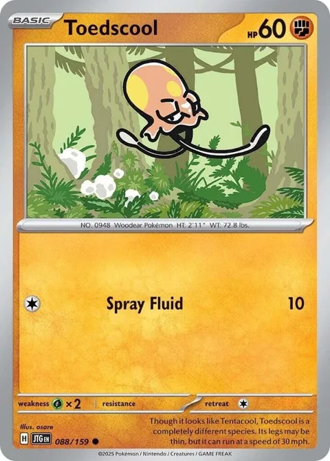 Toedscool #088/159 Pokémon card from Journey Together