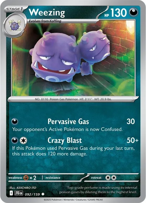 Weezing #092/159 Pokémon card from Journey Together