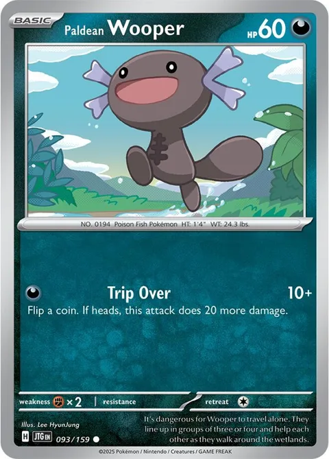 Paldean Wooper #093/159 Pokémon card from Journey Together