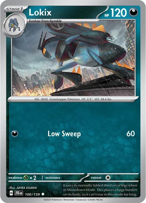 Lokix #100/159 Reverse Holofoil Pokémon card from Journey Together