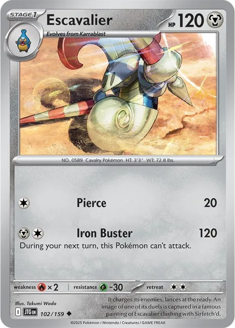 Escavalier #102/159 Pokémon card from Journey Together