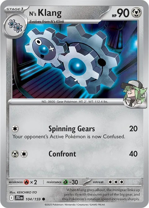 N's Klang #104/159 Pokémon card from Journey Together